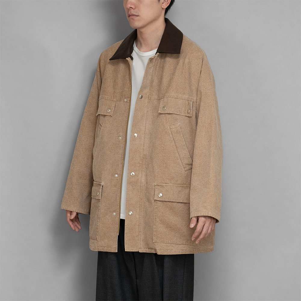 AURALEE / Washed Organic Canvas Hunting Blouson (Light Brown)