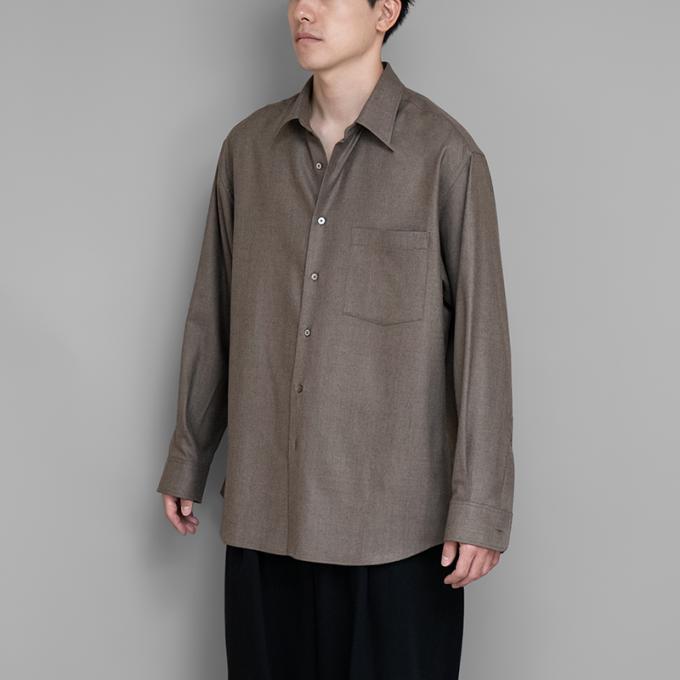 AURALEE / Super Light Wool Shirt (Top Brown)