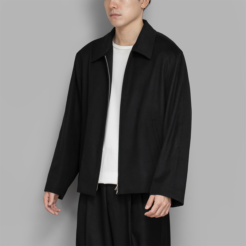 ssstein / W/Ca Beaver Zip Short Jacket (Black)