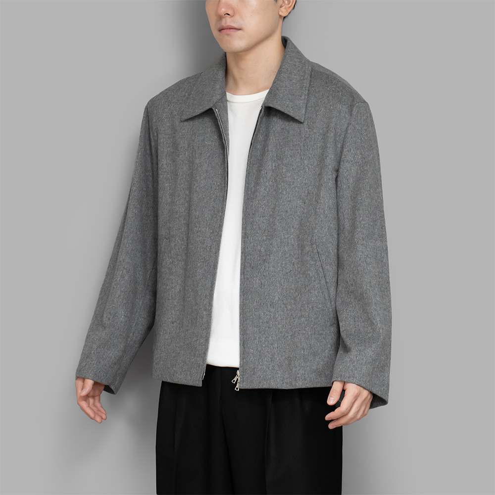 ssstein / W/Ca Beaver Zip Short Jacket (Grey)