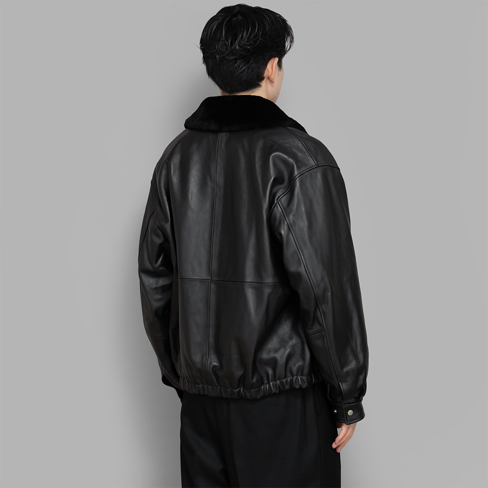 ジャケット・アウター ssstein SHEEP LEATHER HOODED ZIP JACKET 65b9d50bebe7b79c53f586df46eb95