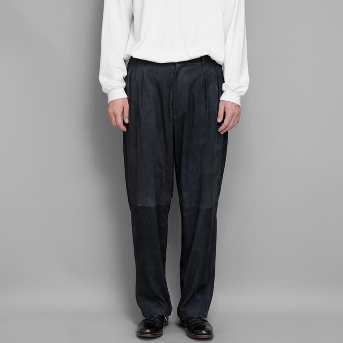 A.PRESSE / Suede Trousers (Navy) | twelve