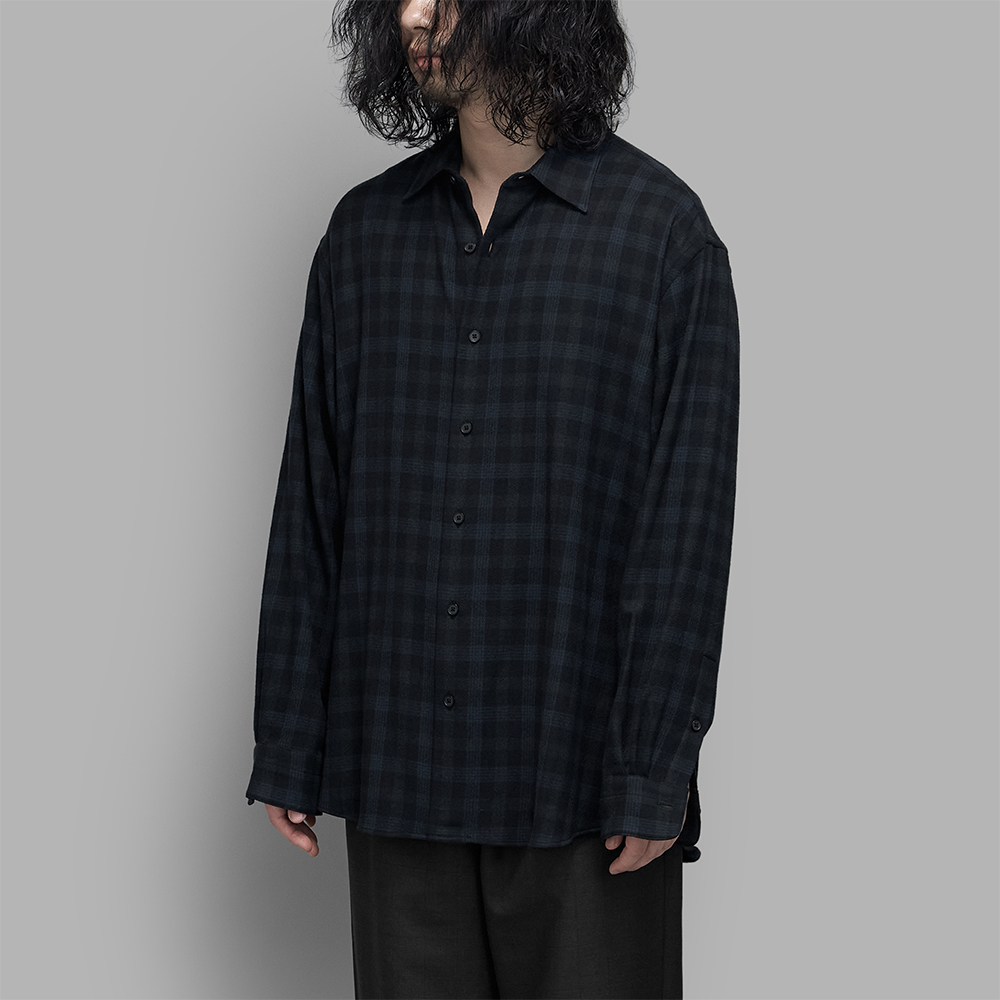 A.PRESSE / Wool Regular Collar Shirt