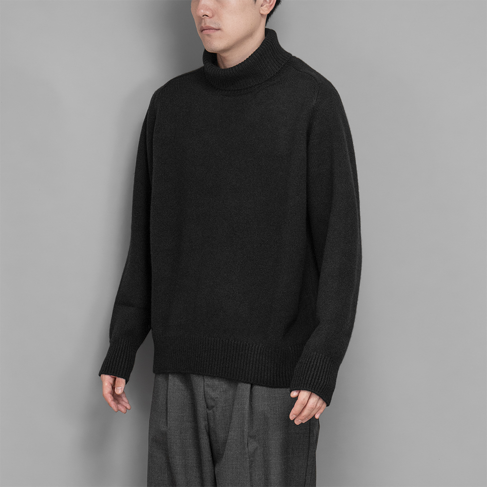 ssstein / Extra Fine Wool Warm Knit Turtle Neck LS