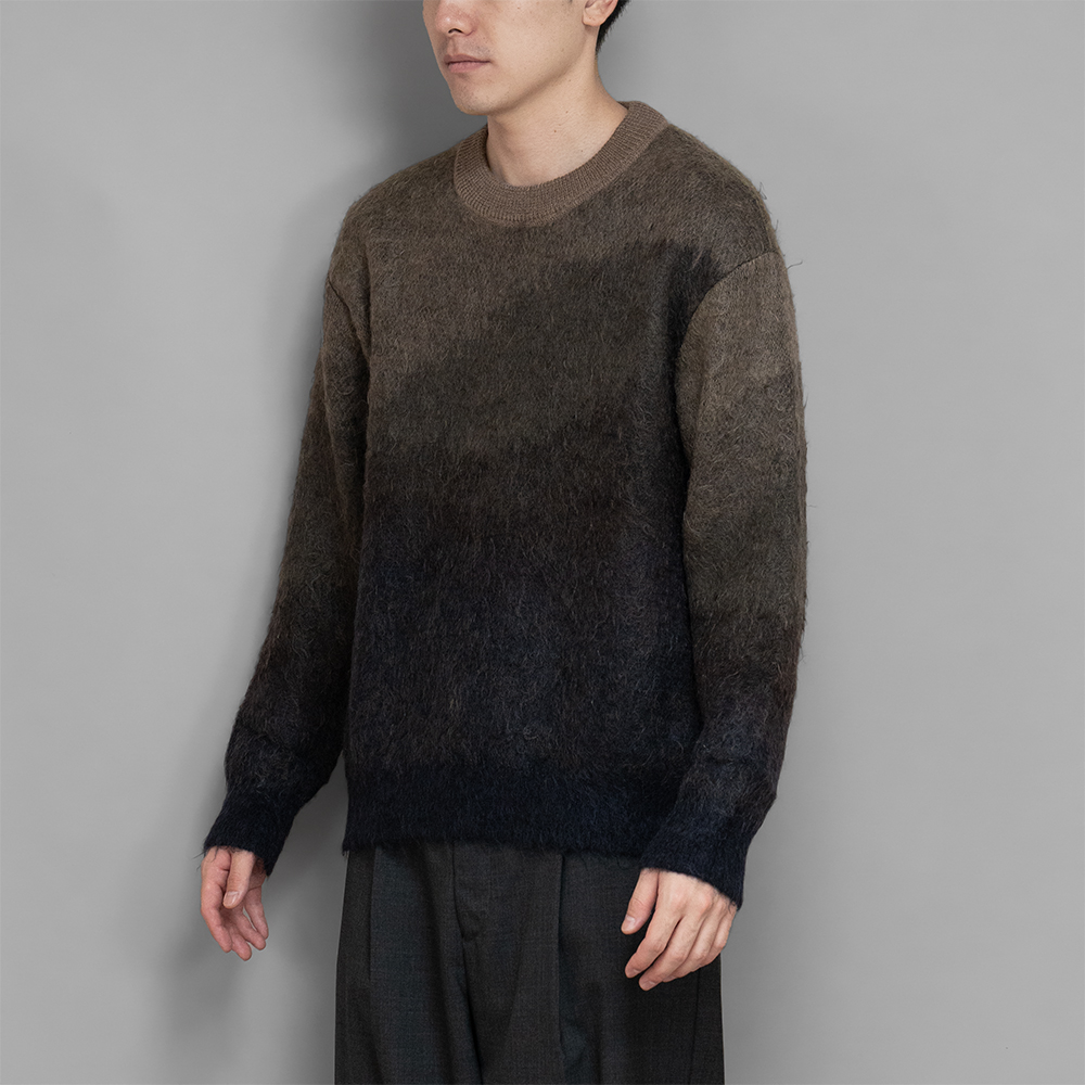 ssstein / Gradation Mohair Knit LS (Navy Khaki Gradation)