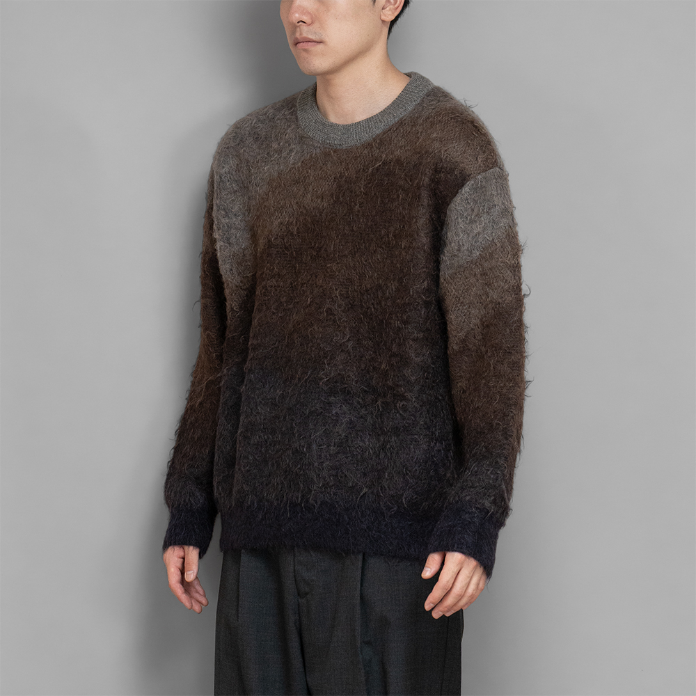 ssstein / Gradation Mohair Knit LS (Brown Grey Gradation)