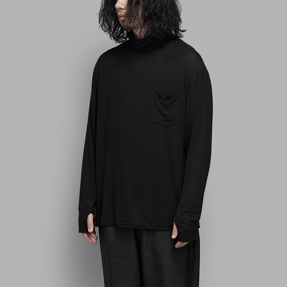 BLACKBIRD / Turtle Neck Long Sleeve Cutsewn (Black)
