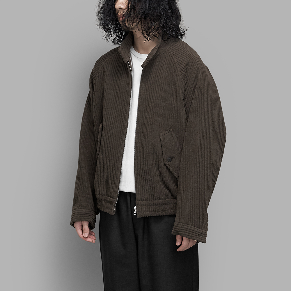 AURALEE / Wool Cashmere Corduroy Zip Blouson