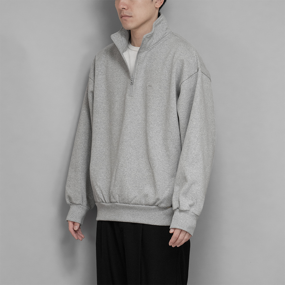 FARAH / Potting Logo Half Zip Sweatshirt (H.Grey)