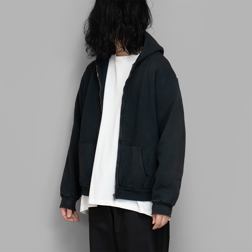A.PRESSE / Vintage Zip Sweat Hoodie (Black) | twelve