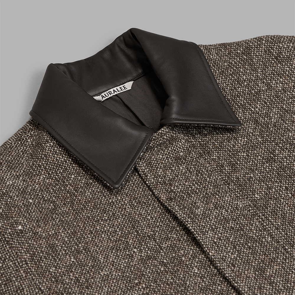 AURALEE / Homespun Tweed Zip Blouson (Mix Brown) | twelve