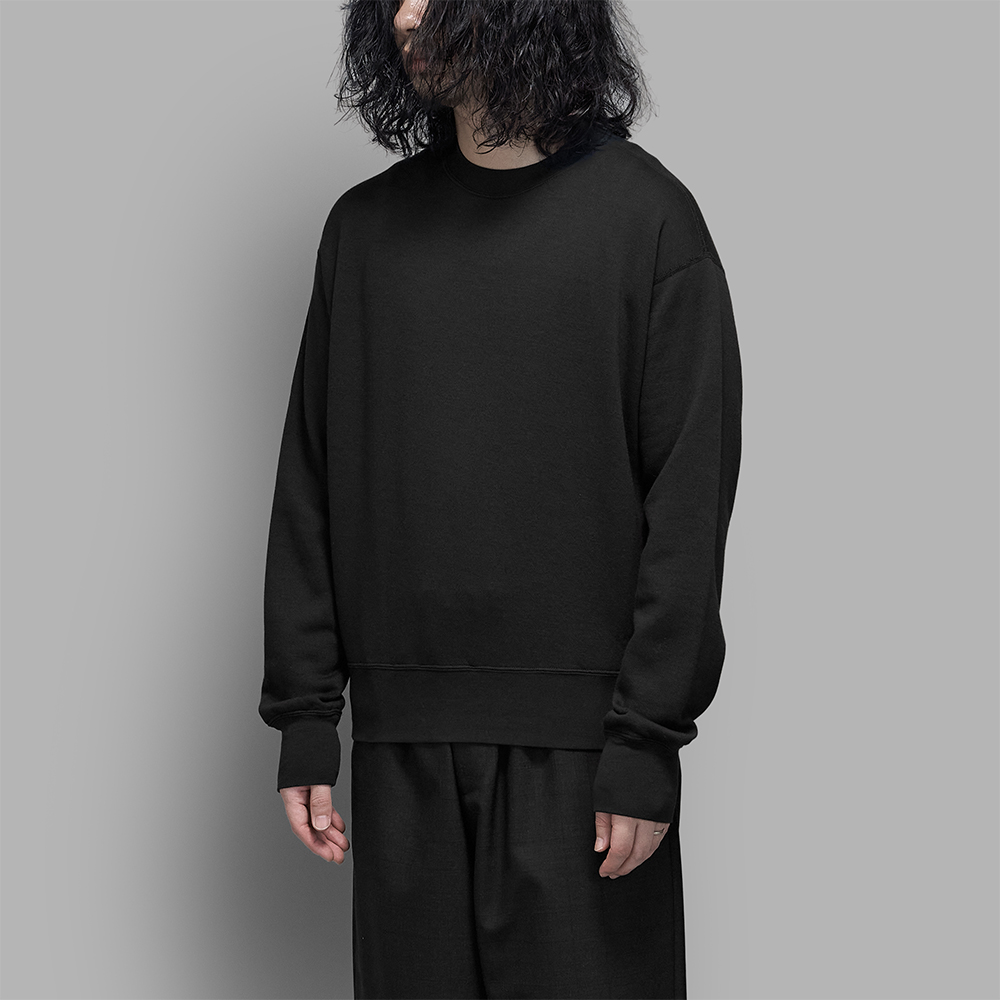 AURALEE / High-Twist Compact Sweat P/O (Ink Black)