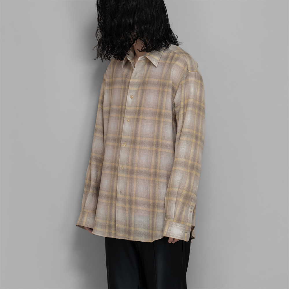 AURALEE / Airy Wool Check Shirt