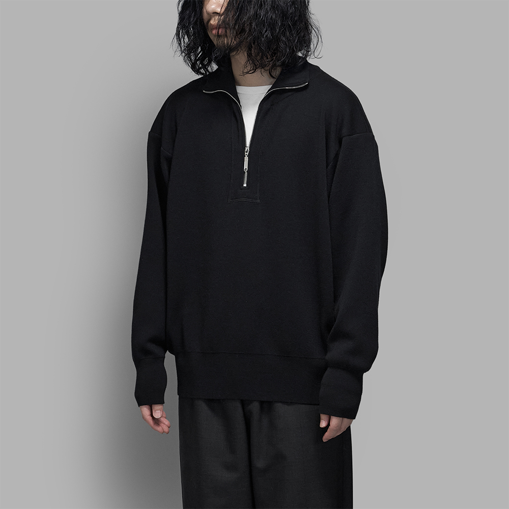 Olde H & Daughter / Wool Knit Track Half Zip