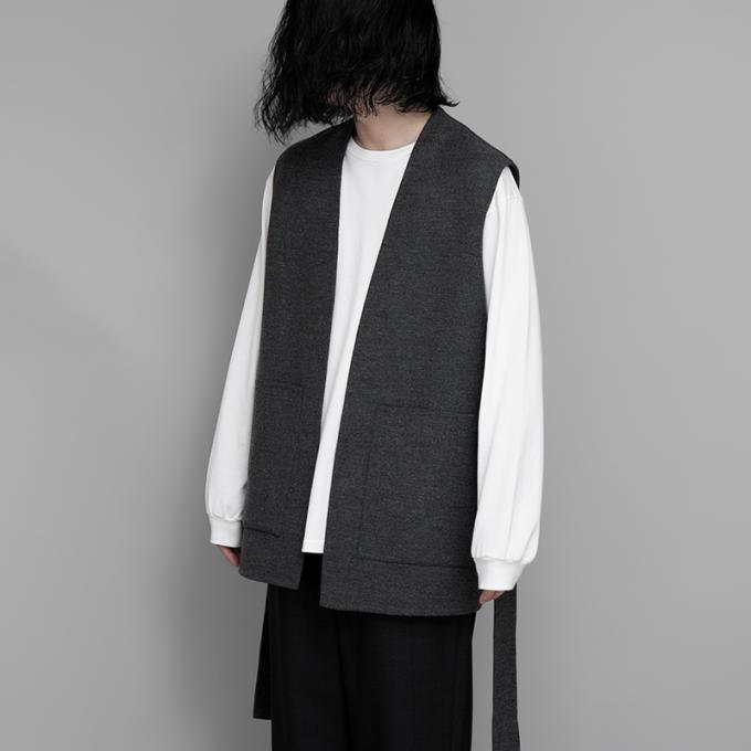 POSTELEGANT / Fine Wool Rever Vest