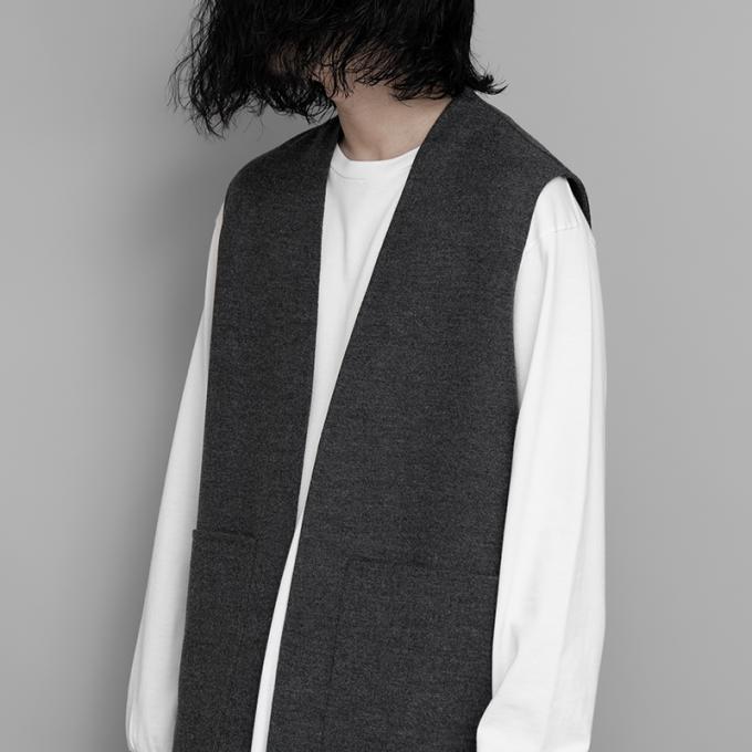 POSTELEGANT / Fine Wool Rever Vest | twelve