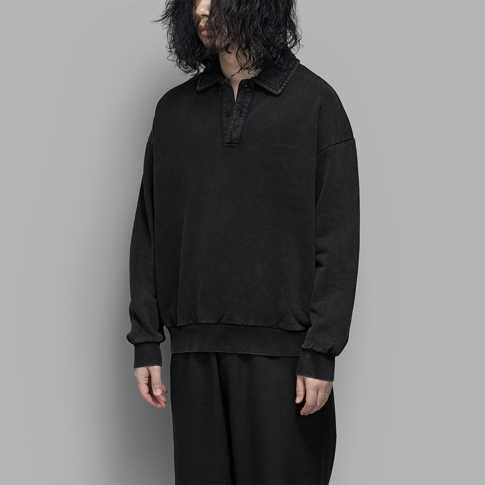 FARAH / Polo Sweatshirt (Black)