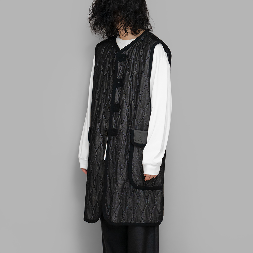 m’s braque / Silk-Loft Quilting Car Long Vest