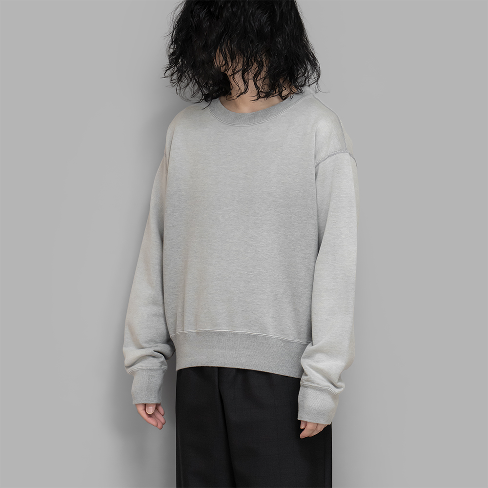 AURALEE / Product Dyed Pima Light Sweat P/O (Top Gray)