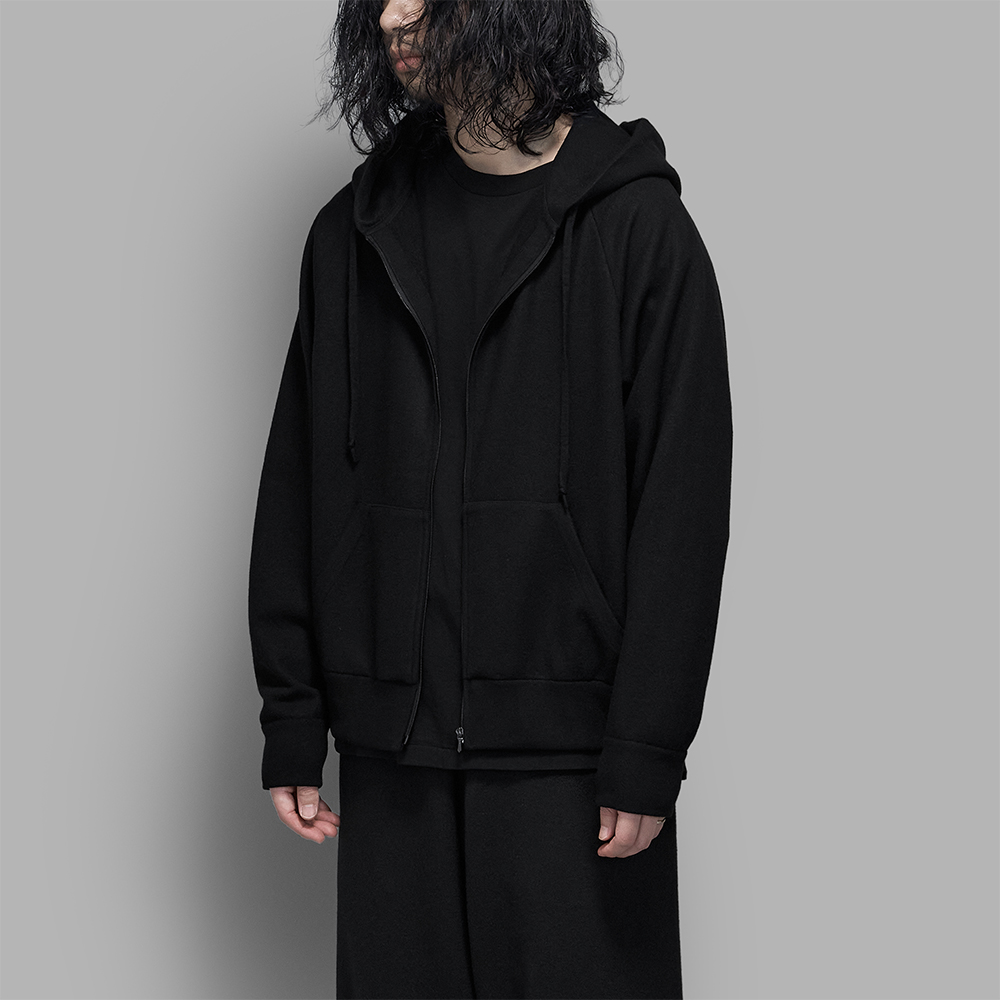 COMOLI / ウールニット ジップパーカ