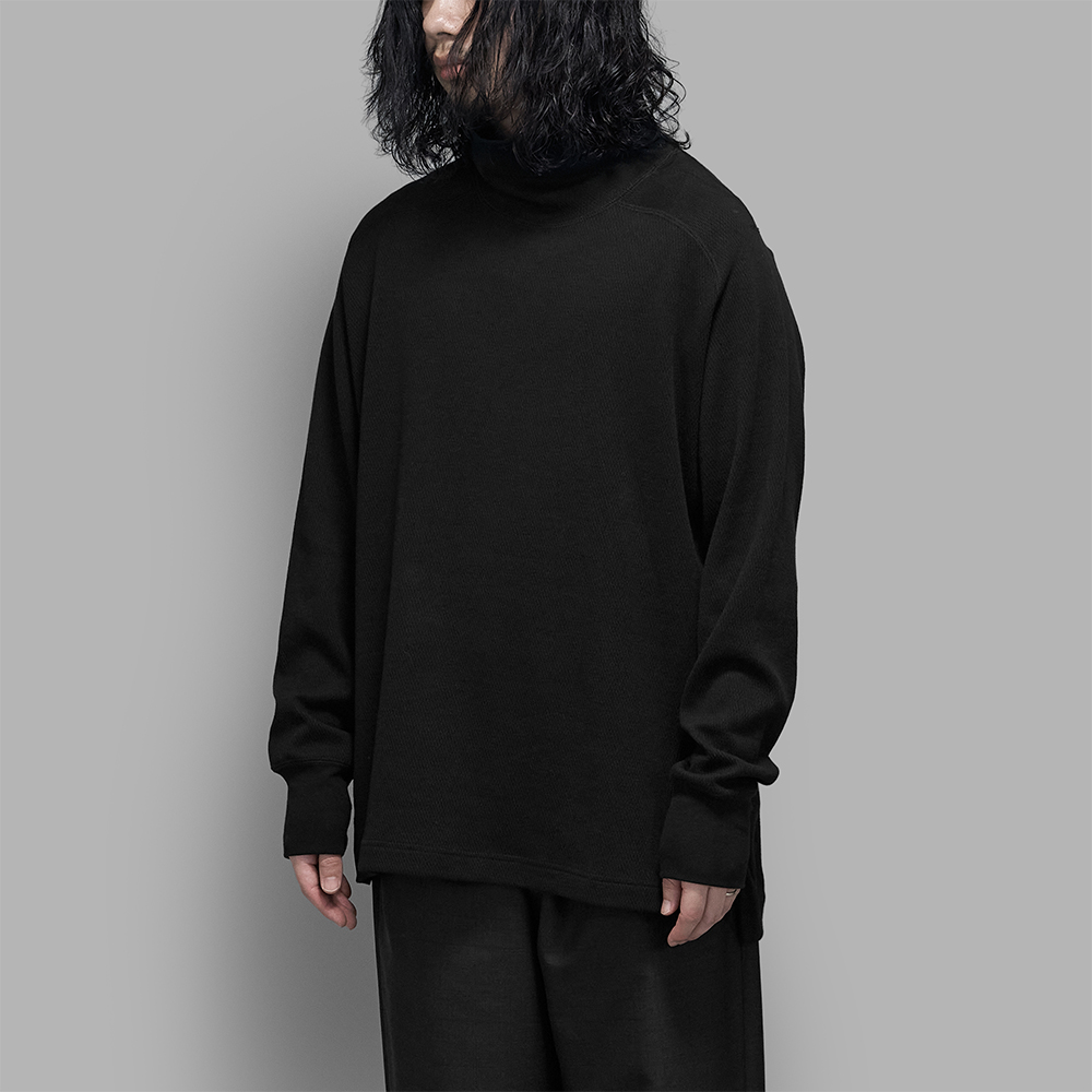 ANSNAM / ハイネックカットソー (Black)