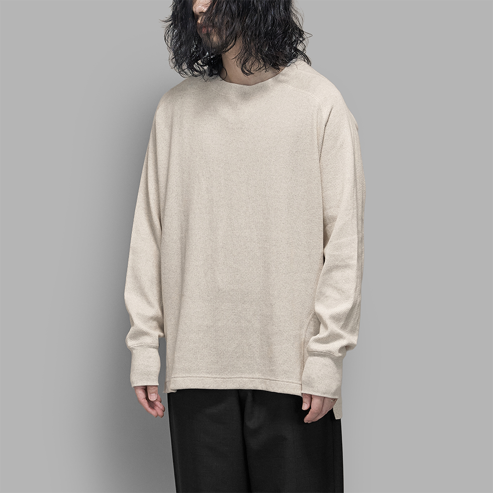 ANSNAM / 丸首カットソー (杢Beige)