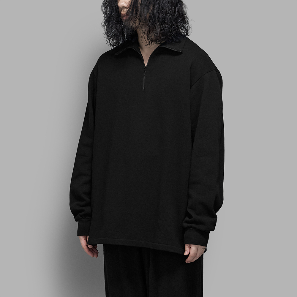 COMOLI / コットンジャージ ハーフジップ