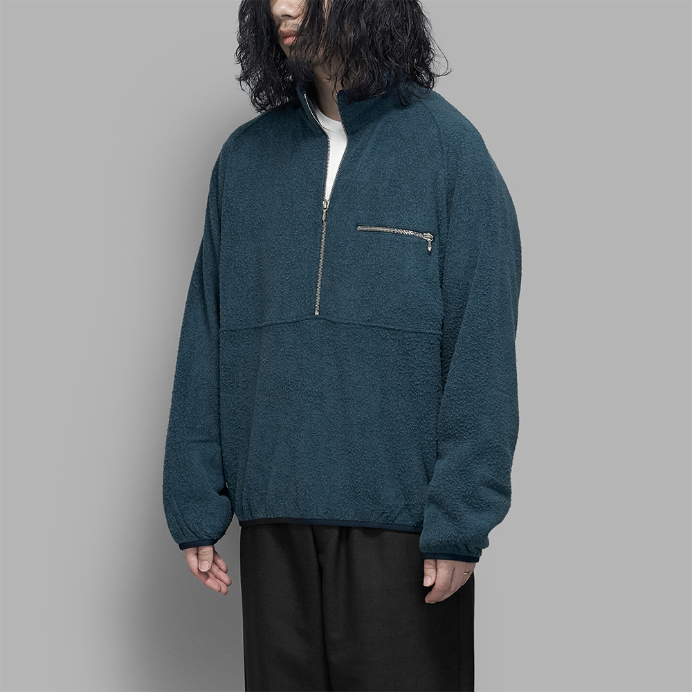 A.PRESSE / Vintage Silk Fleece Harf Zip Jacket