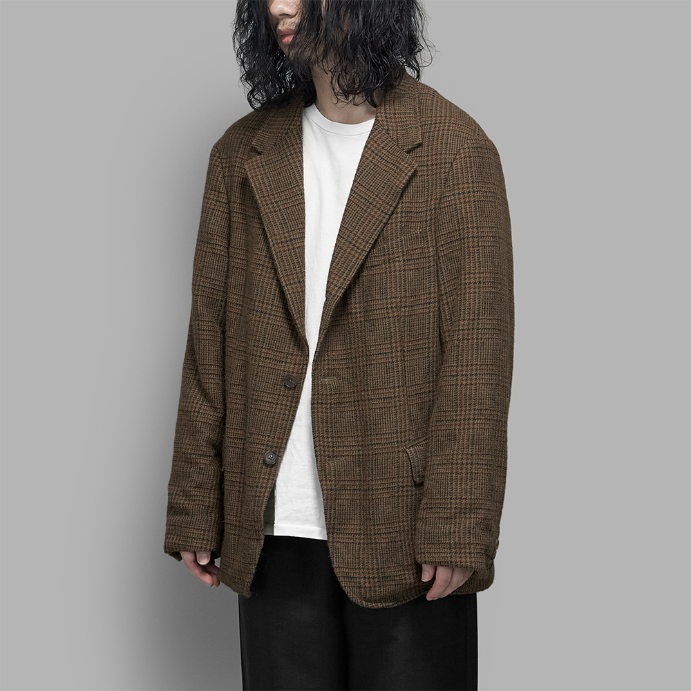 A.PRESSE / Washed Alpaca Wool Tweed Jacket