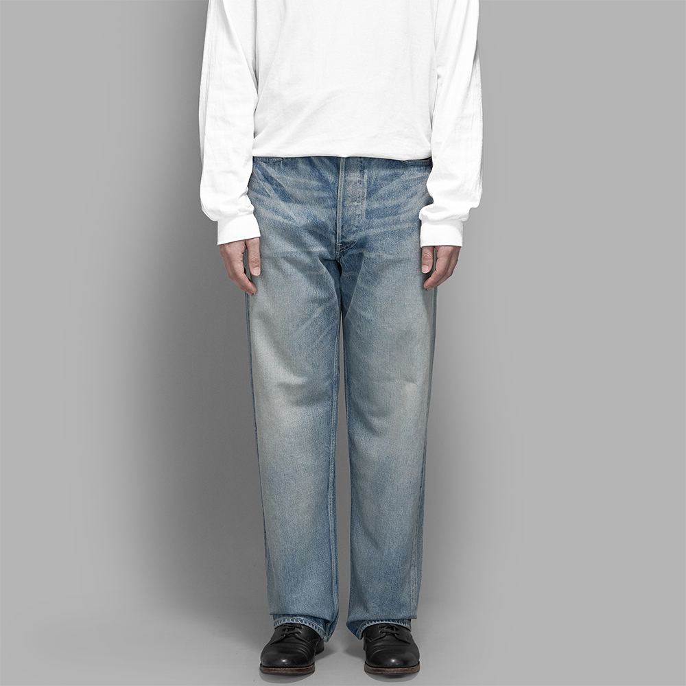AURALEE / Selvedge Faded Heavy Denim Wide Pants