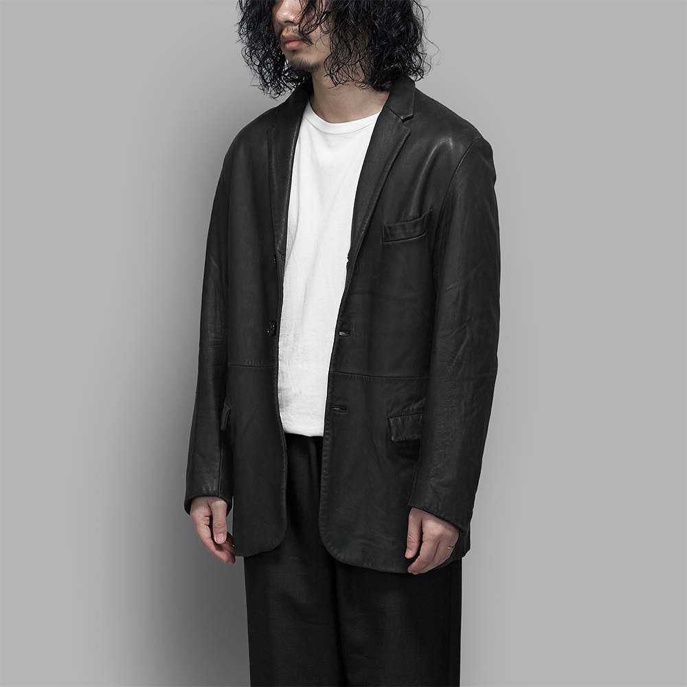 USED / Old Kenzo Leather Tailored Jacket