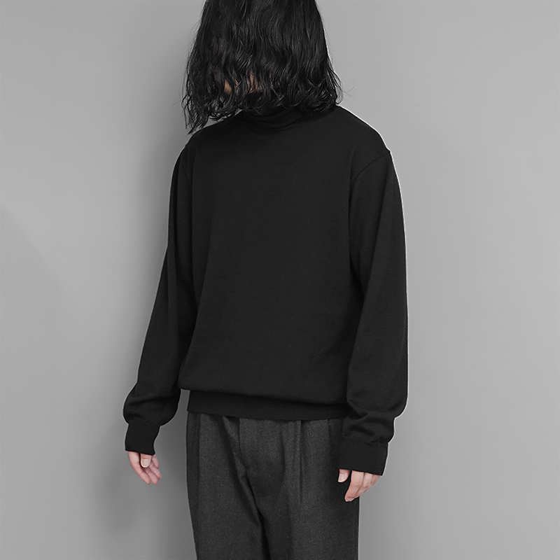 WIRROW / Turtle Neck Knit Pullover (Black)