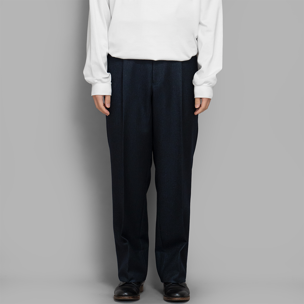 MAATEE&SONS / Set Up Trouser 2 (Navy Micro Stripe)