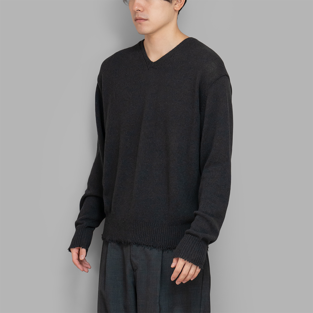 MAATEE&SONS / Ca/G/S Loose V Sweater (Charcoal)