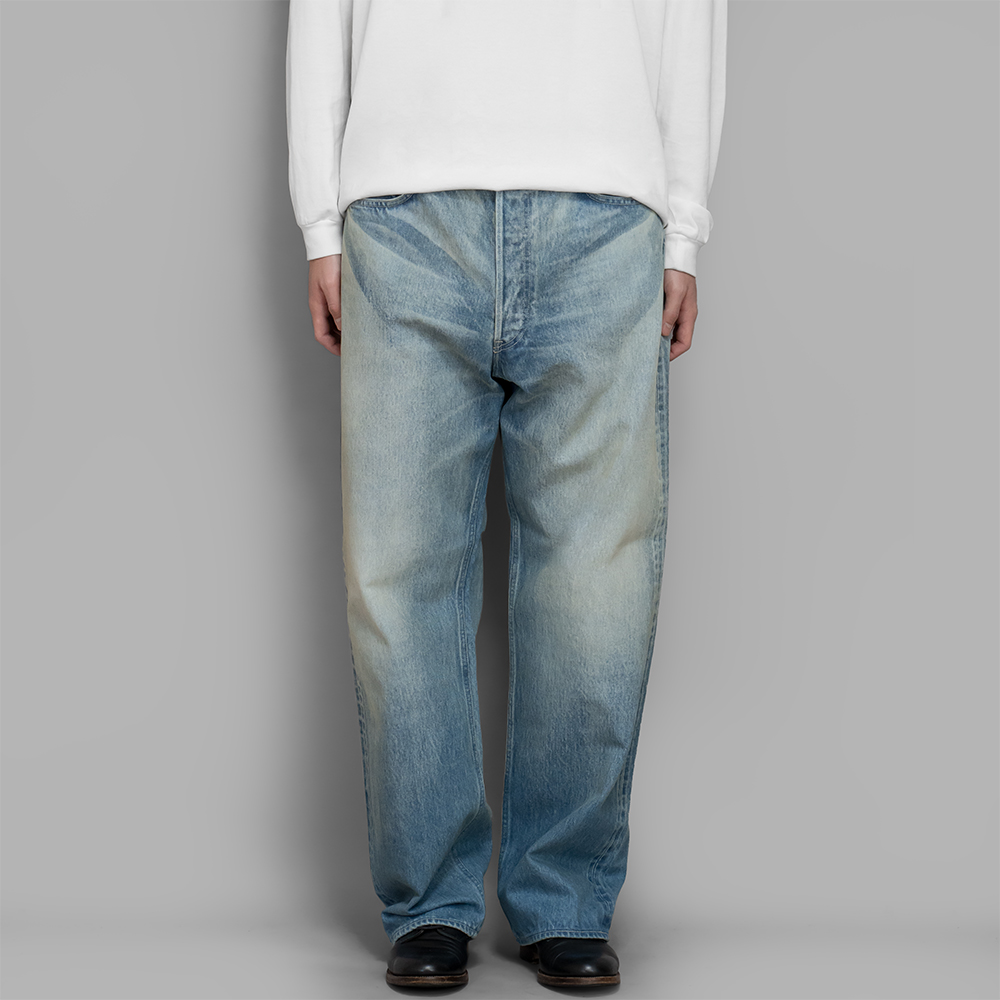 AURALEE / Selvedge Faded Heavy Denim Wide Pants