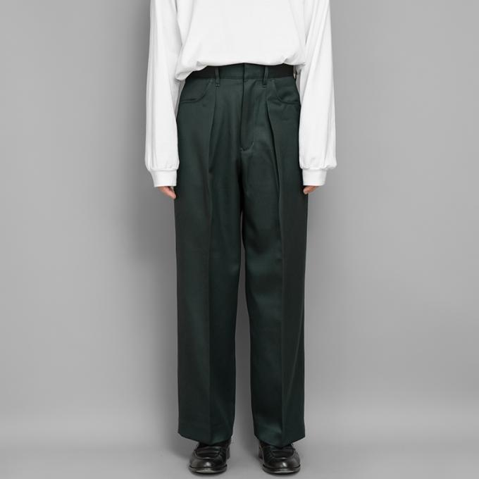 FARAH / One Tuck Wide Pants (Dark Green) | twelve