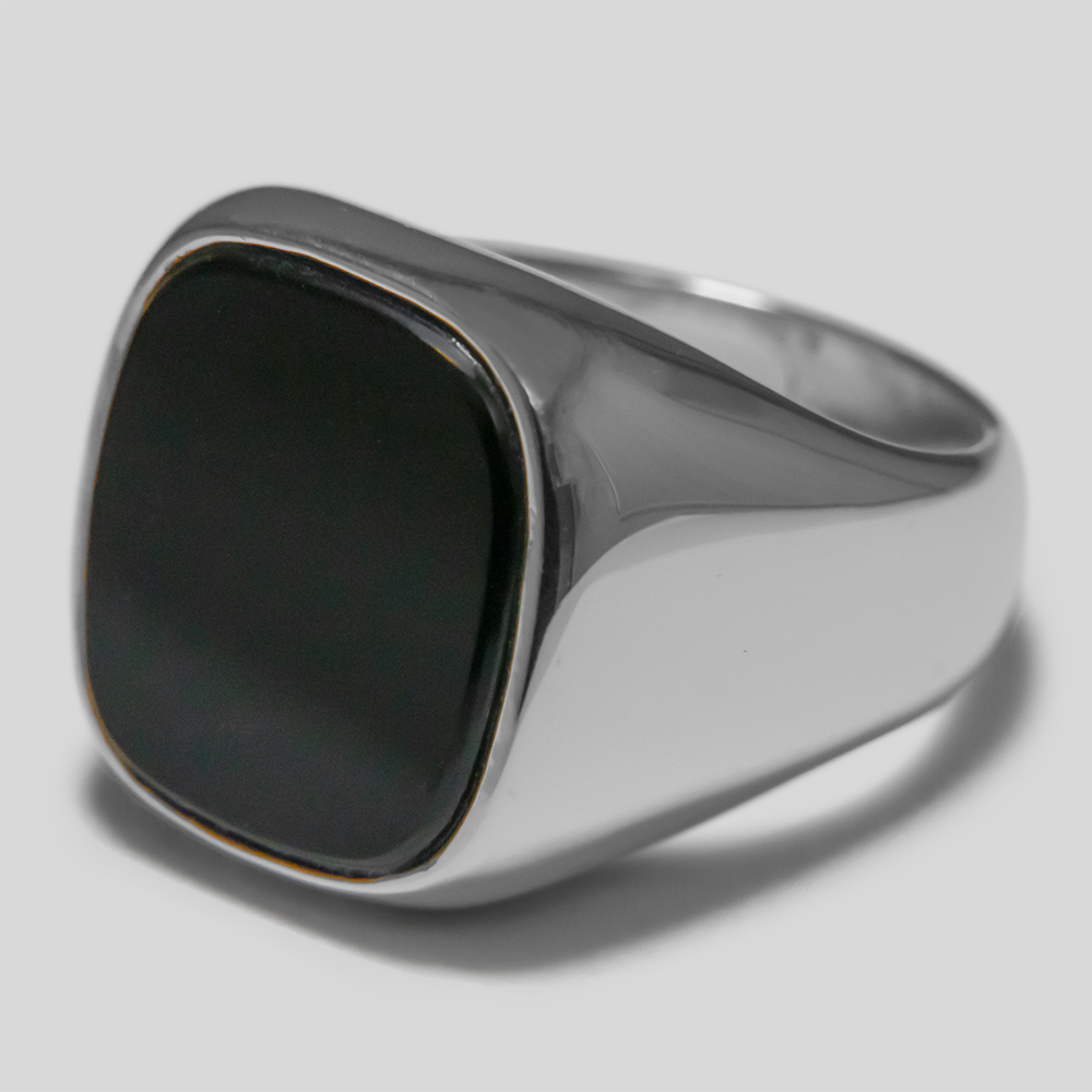 【受注】Sara Finchley / Signet Ring Rectangle (Onyx)