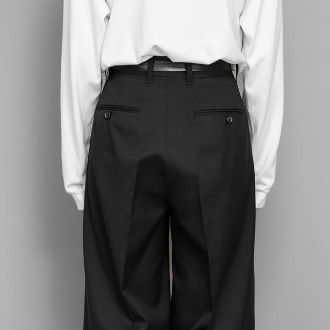 stein / Wide Straight Trousers (Black)