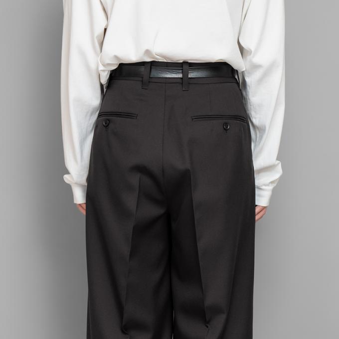 stein / Wide Straight Trousers (Dark Charcoal) | twelve