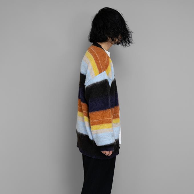 stein / Color Combination Mohair Cardigan (Multi Stripes) | twelve