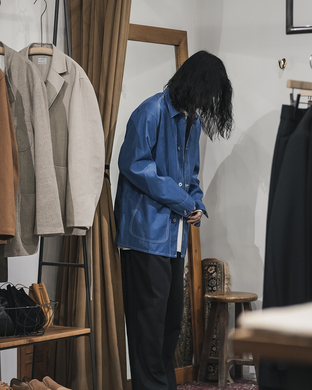 A.PRESSE / Over Dyeing Coverall Jacket (Blue) | twelve