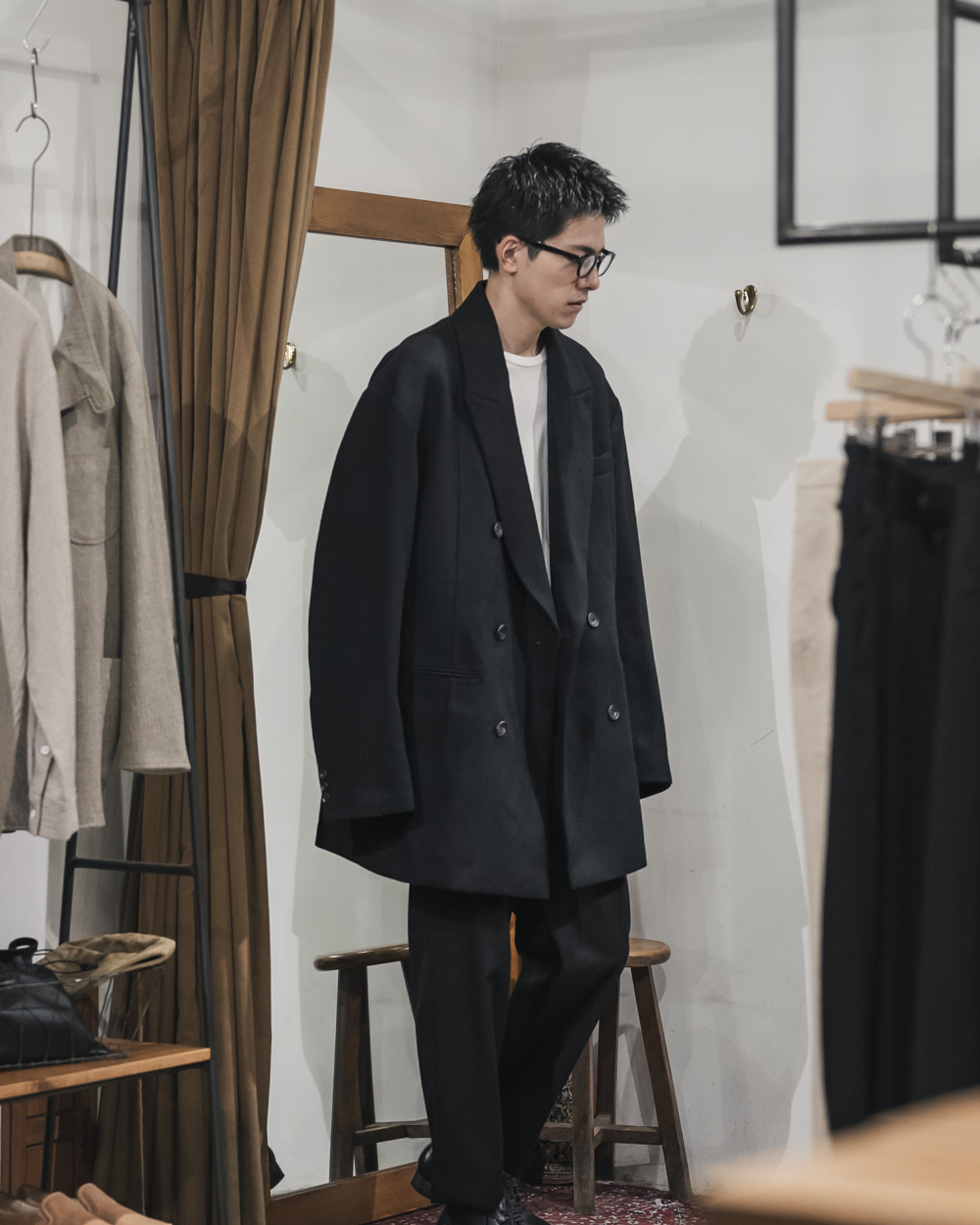 stein OVERSIZED DOUBLE BREASTED JACKET袖丈65cm