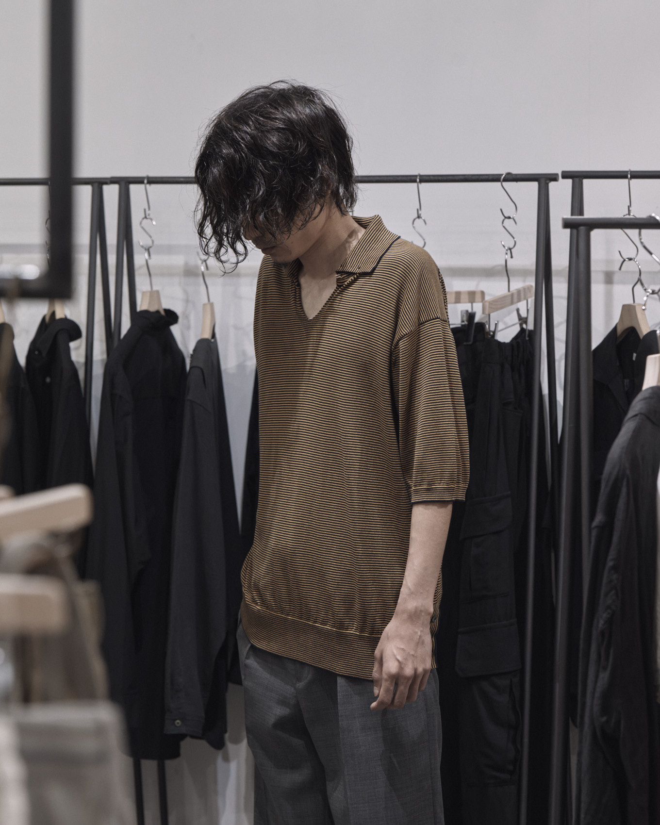 MAATEE&SONS / Knit Skipper (Navy Yellow Border) | twelve
